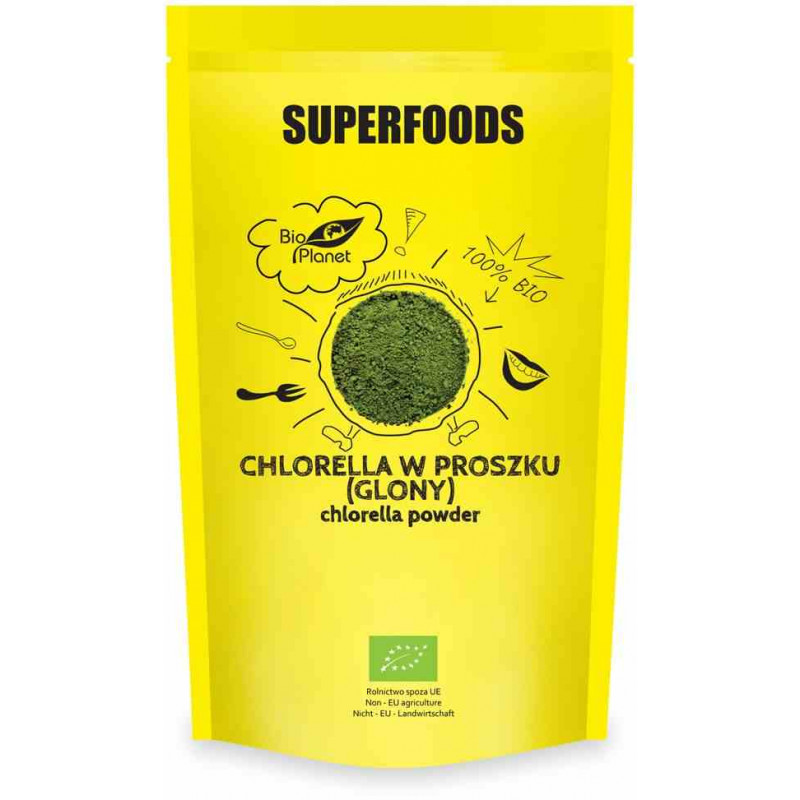 BIO PLANET Chlorella sproszkowana BIO 200 gram