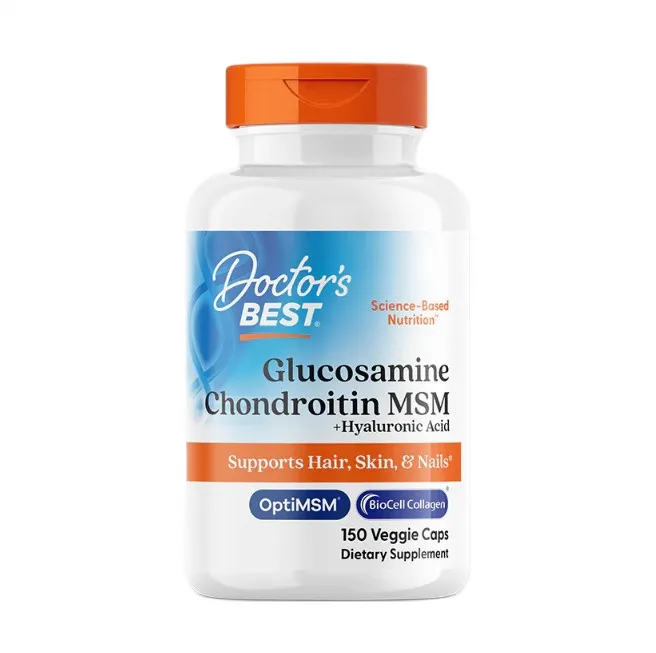 DOCTOR’S BEST, Glucosamine Chondroitin MSM + Hyaluronic Acid , 150 Veggie Caps