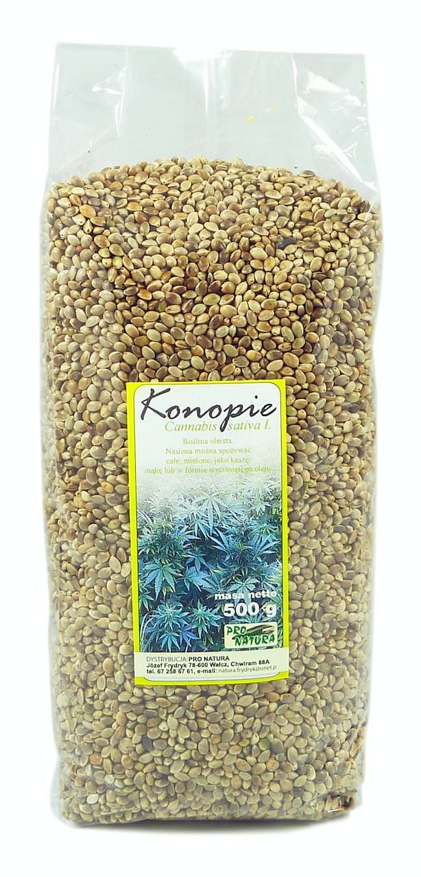 PRO NATURA Nasiona Konopi Siewnej Całe Niełuskane – 500 g