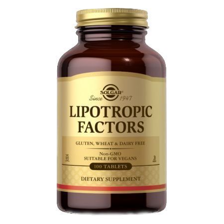 SOLGAR Lipotropic Factors – Cholina, Inozytol i L-Metionina, 100 Tabletek